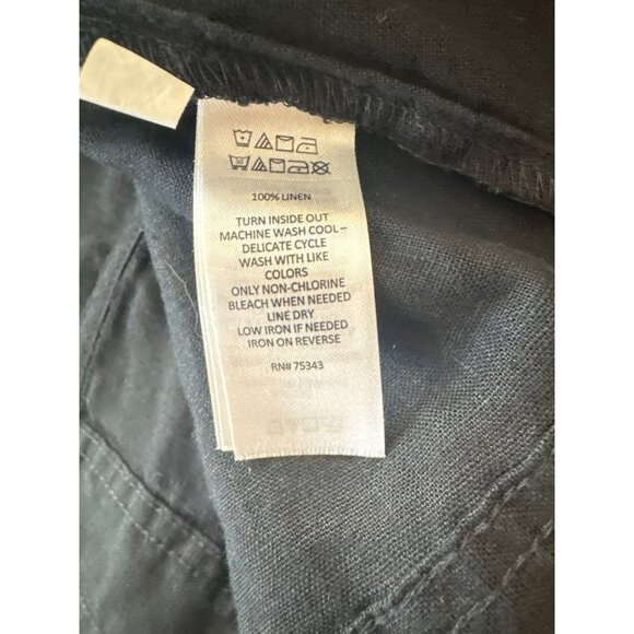 Jones New York Black Linen Jacket Women 3X Button Front Trucker Denim-Style NWOT - Picture 3 of 4
